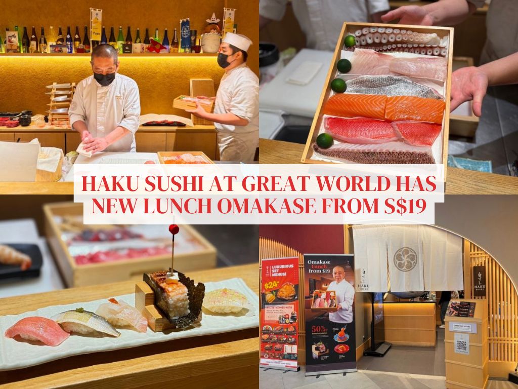 Haku Sushi’s new rolling lunch omakase starts from S$19