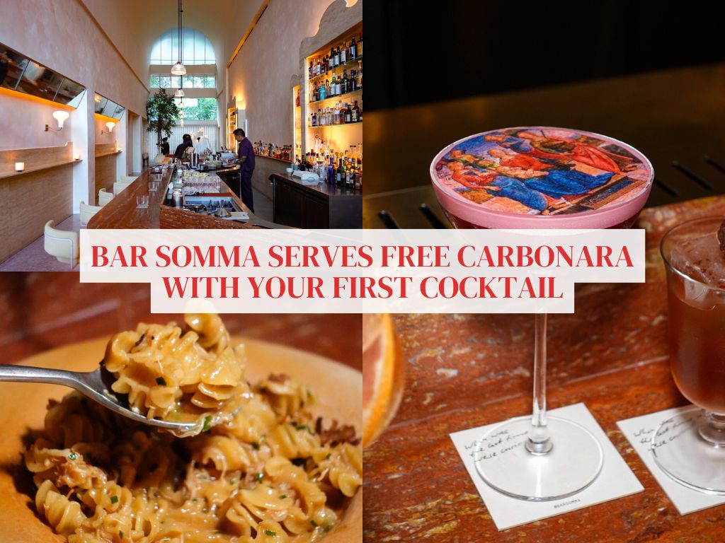 Enjoy free carbonara with your first cocktail with Bar Somma’s latest Golden Hour